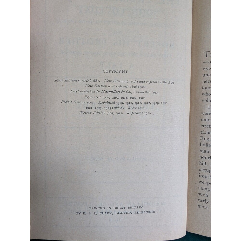 VTG 1928 The Trumpet-Major by Thomas Hardy Embossed Gilt Design Great Britain - Picture 6 of 11
